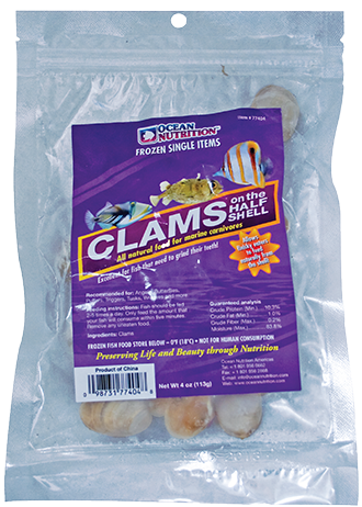 Frozen Clams on The Half Shell - Ocean Nutrition